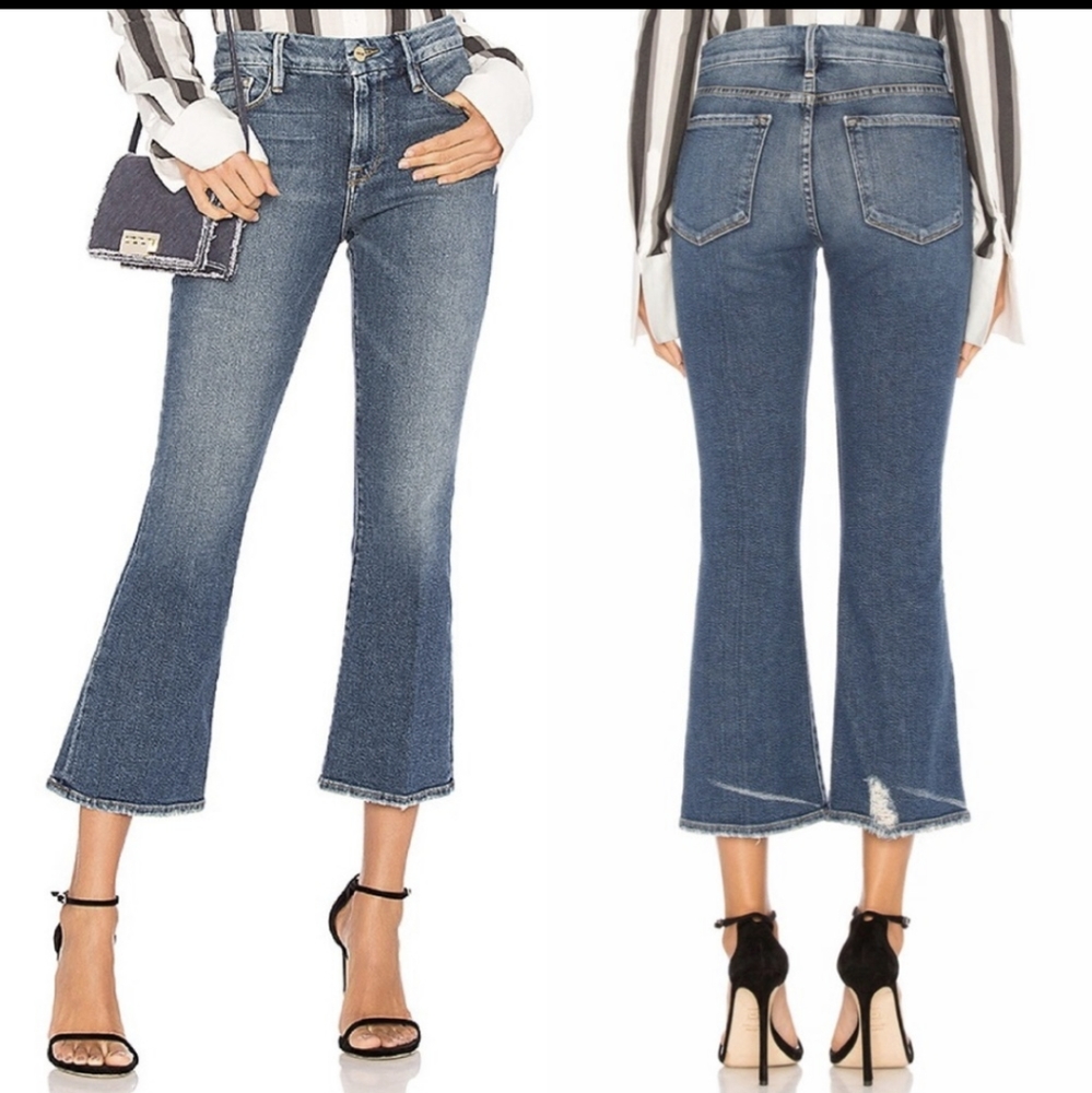 FRAME denim le crop mini boot jeans